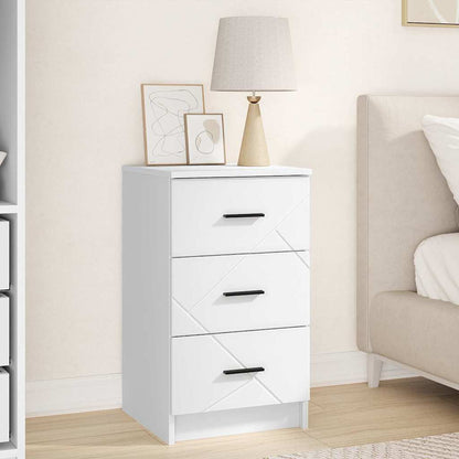 Nachttisch Weiß 38 x 38 x 66 cm Holzwerkstoff