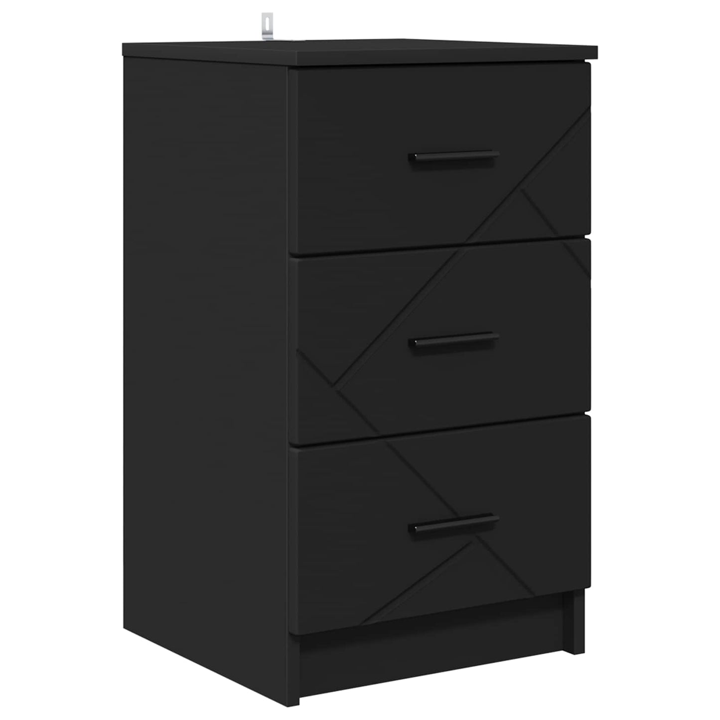 Nachttisch Schwarz 38 x 38 x 66 cm Holzwerkstoff