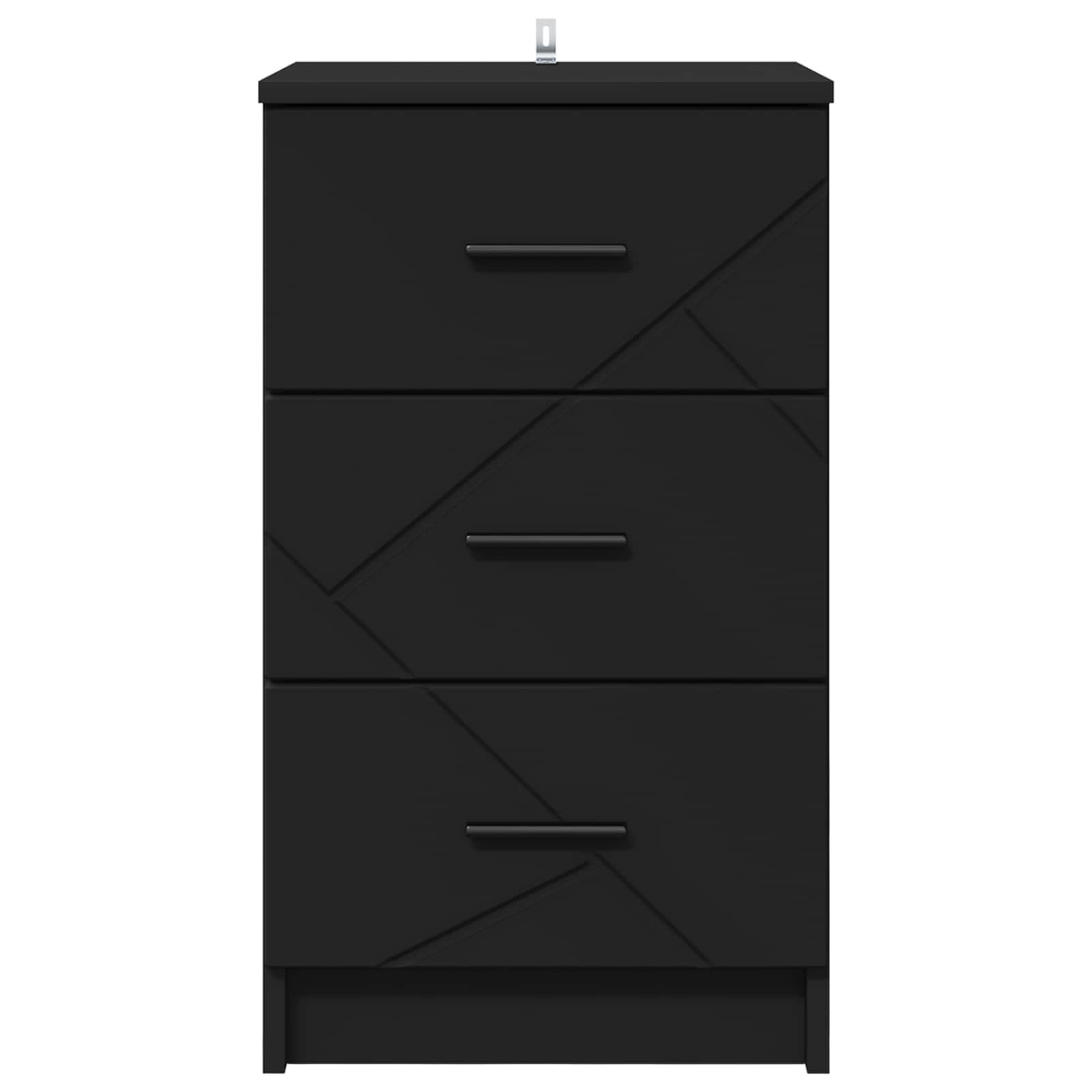 Nachttisch Schwarz 38 x 38 x 66 cm Holzwerkstoff