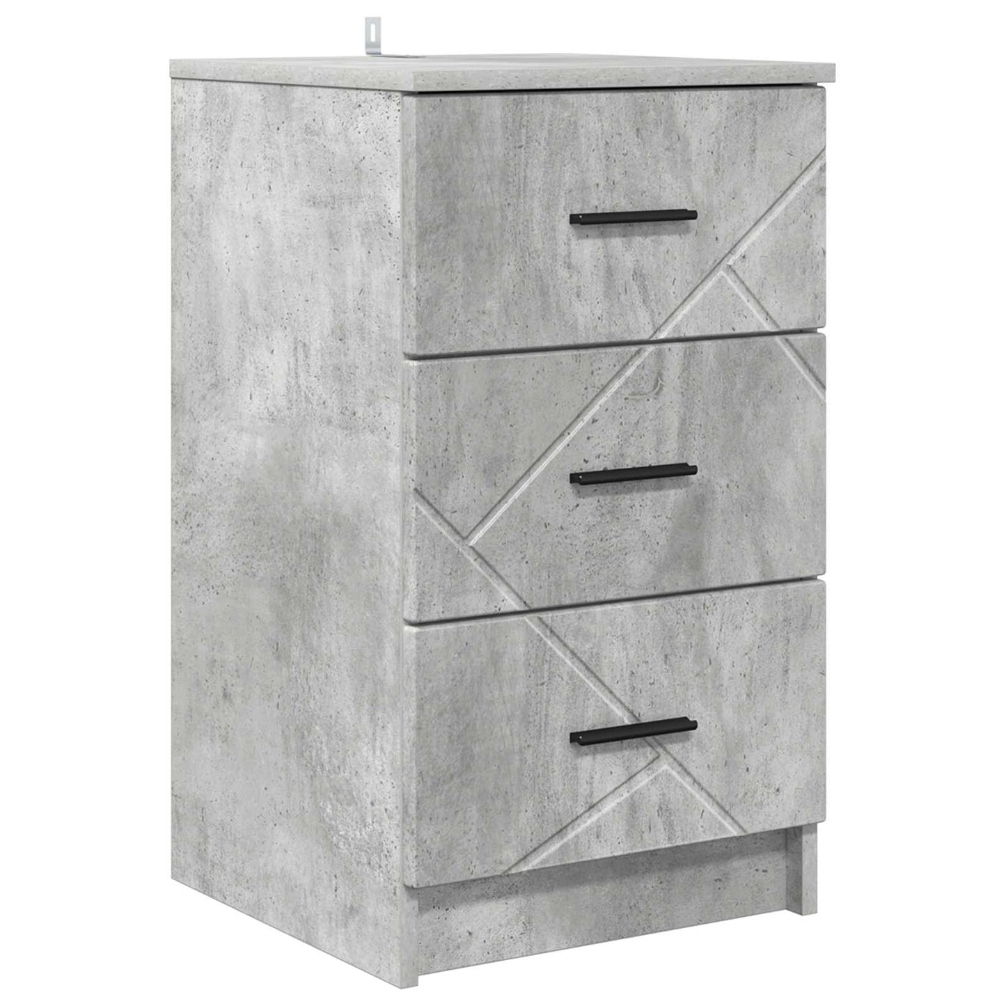 Nachttisch Betongrau 38 x 38 x 66 cm Holzwerkstoff