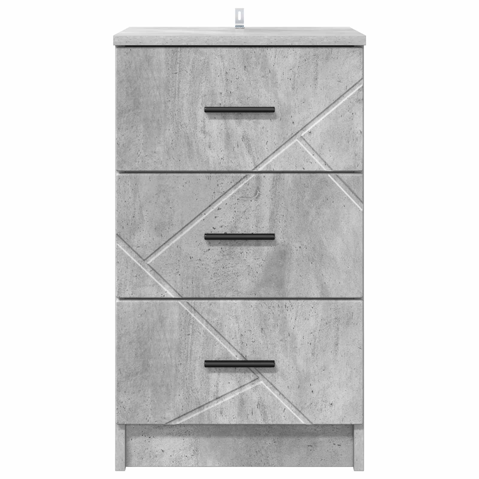 Nachttisch Betongrau 38 x 38 x 66 cm Holzwerkstoff