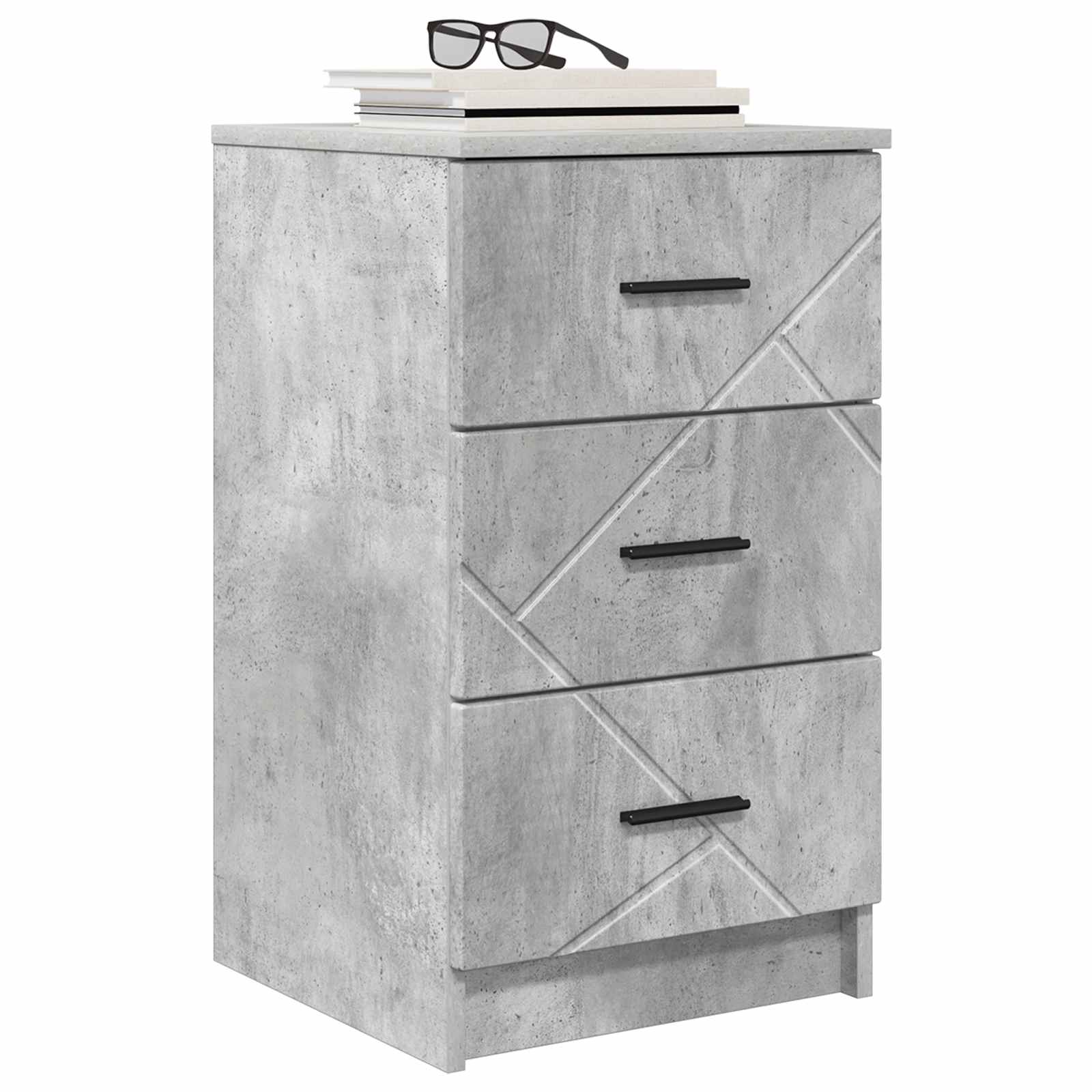 Nachttisch Betongrau 38 x 38 x 66 cm Holzwerkstoff