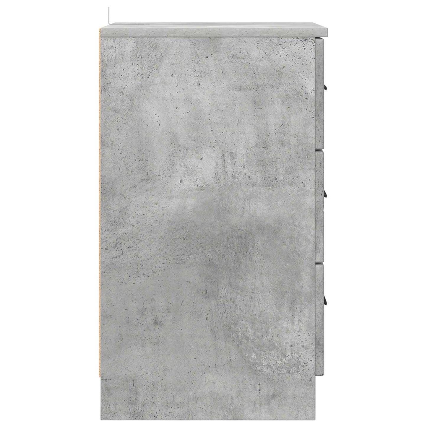 Nachttisch Betongrau 38 x 38 x 66 cm Holzwerkstoff