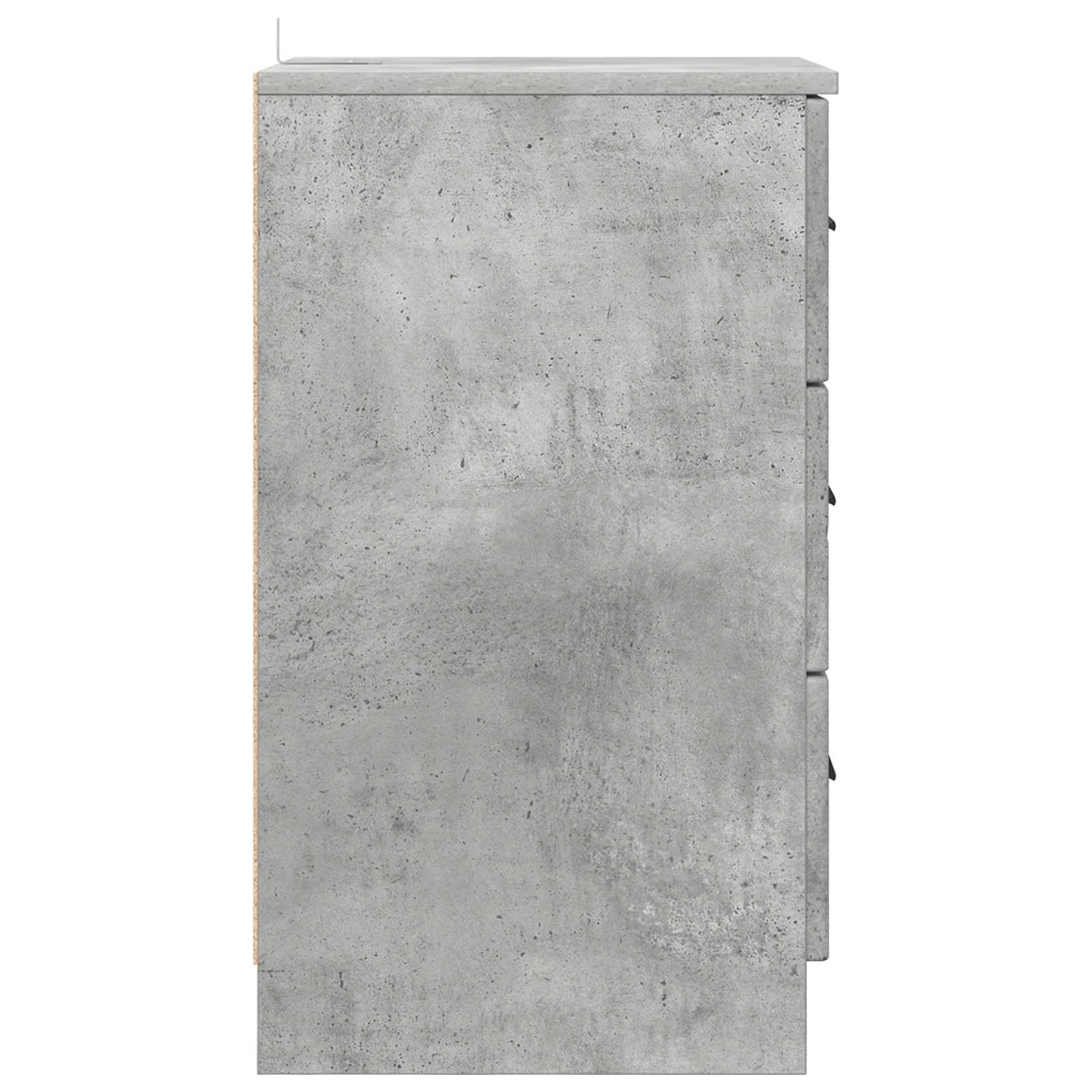 Nachttisch Betongrau 38 x 38 x 66 cm Holzwerkstoff