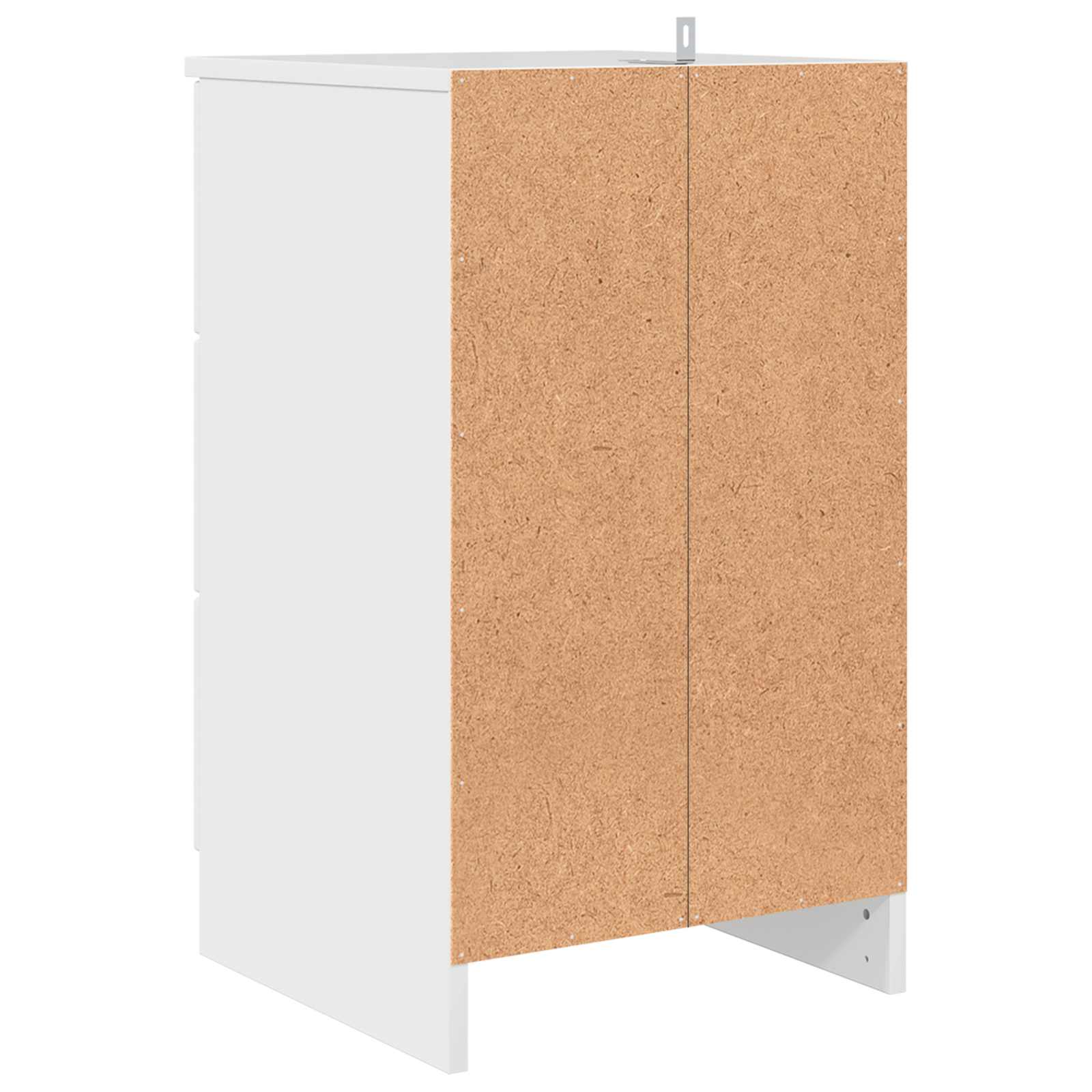 Nachttisch Hochglanz-Weiß 38 x 38 x 66 cm Holzwerkstoff