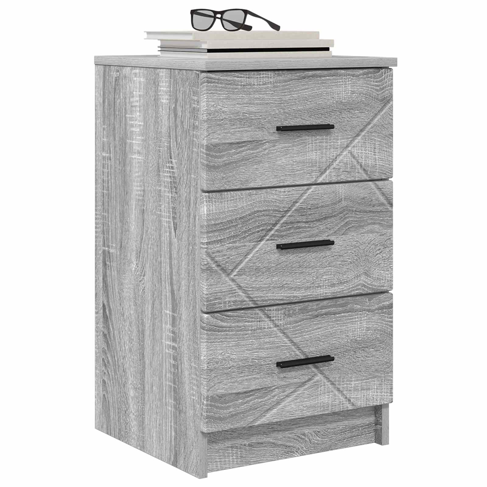Nachttisch Grau Sonoma 38 x 38 x 66 cm Holzwerkstoff