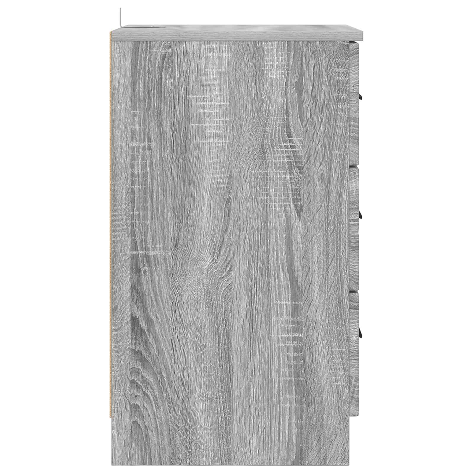 Nachttisch Grau Sonoma 38 x 38 x 66 cm Holzwerkstoff
