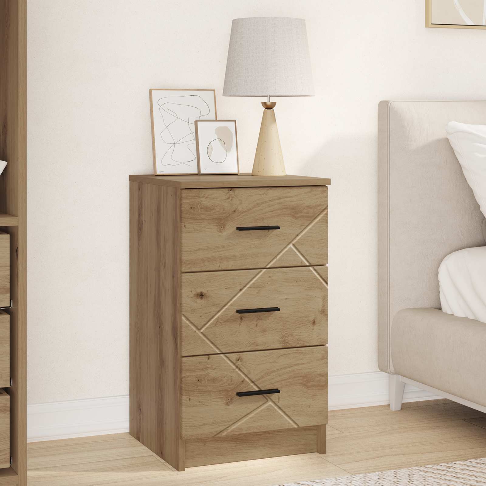 Nachttisch Artisan-Eiche 38 x 38 x 66 cm Holzwerkstoff