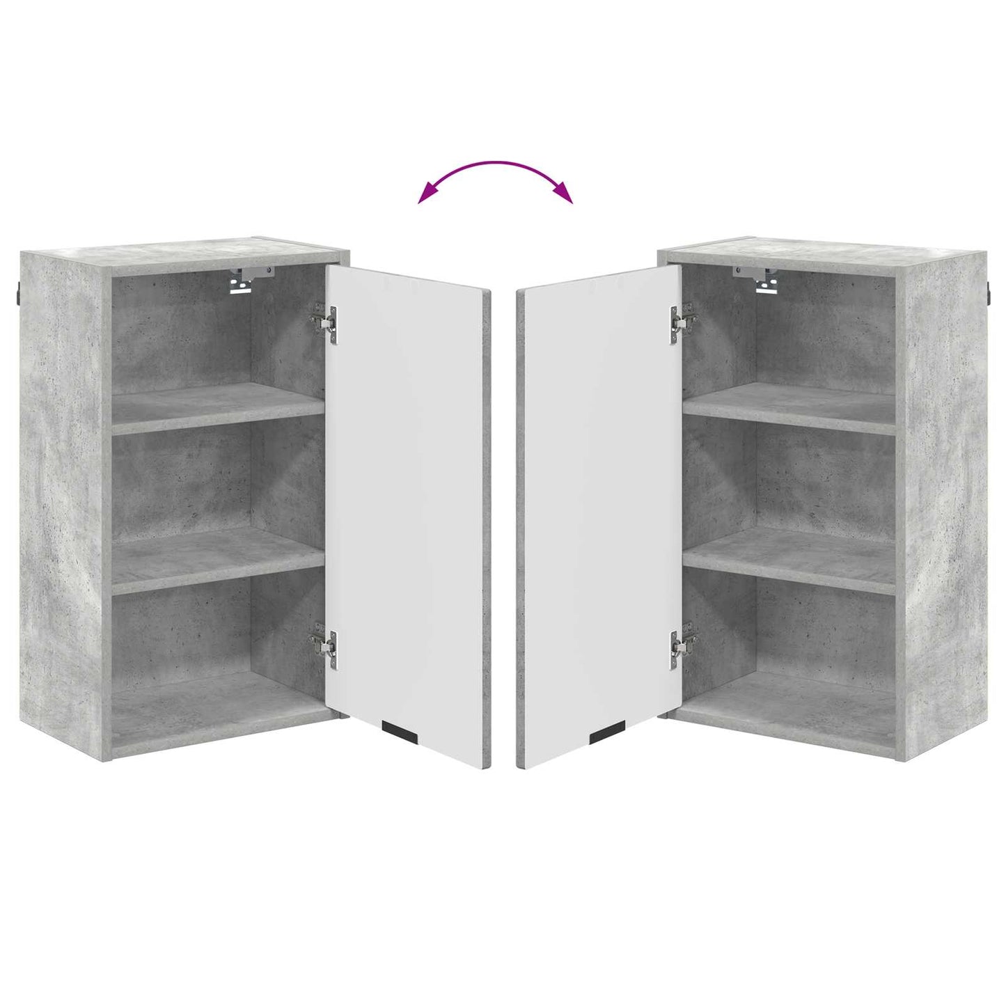 Badezimmerschrank Beton Grau 39 x 23,5 x 65 cm