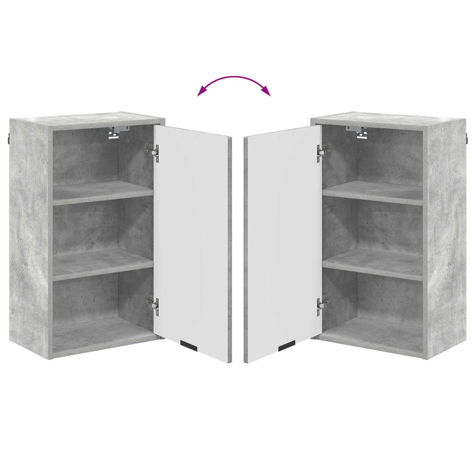 Badezimmerschrank Beton Grau 39 x 23,5 x 65 cm