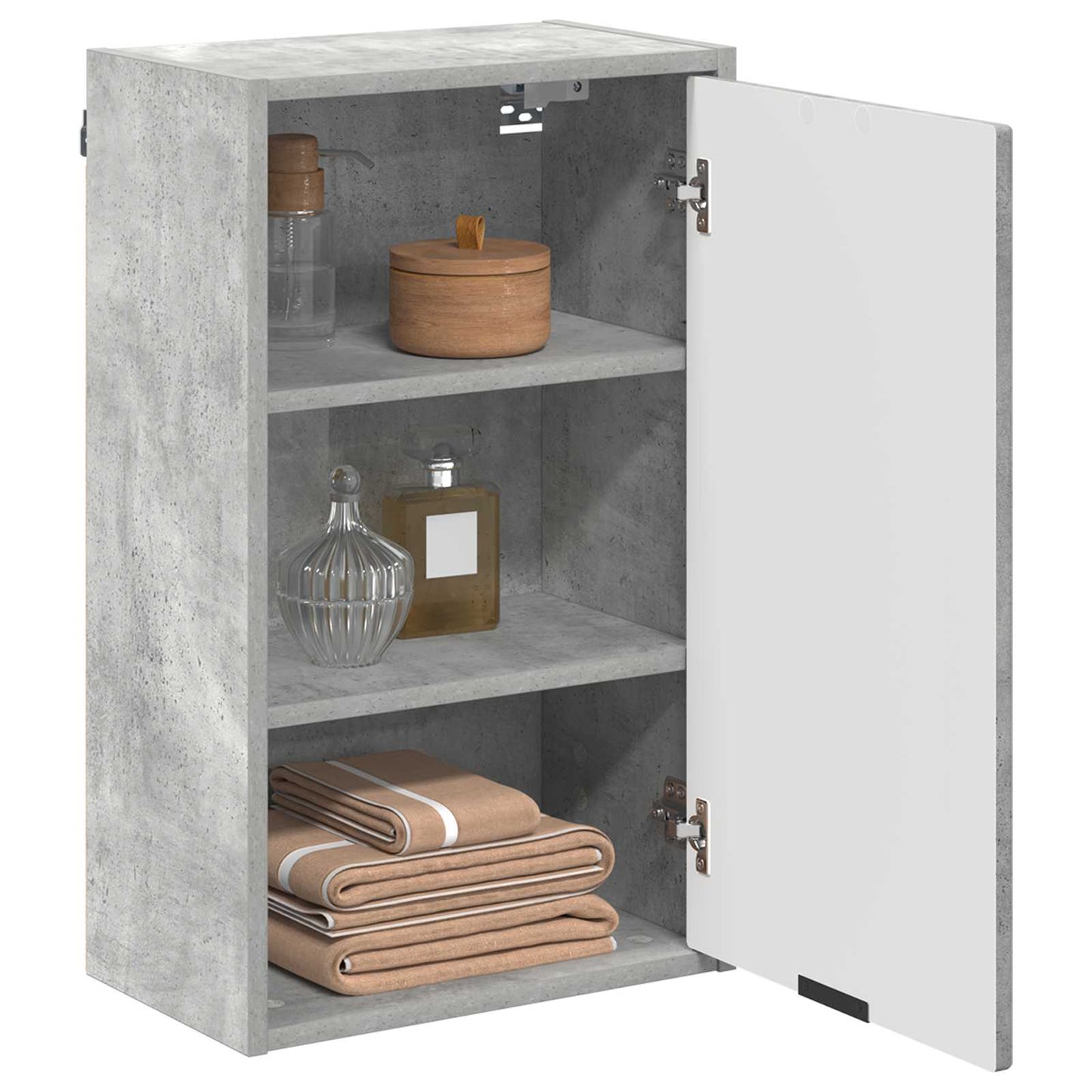 Badezimmerschrank Beton Grau 39 x 23,5 x 65 cm