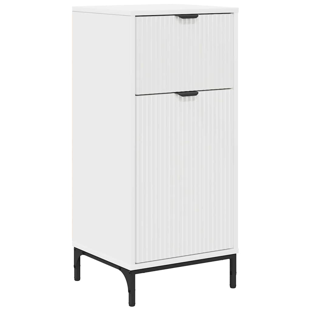 Badezimmerschrank Weiß 39,5 x 36 x 88 cm Holzwerkstoff, Metall