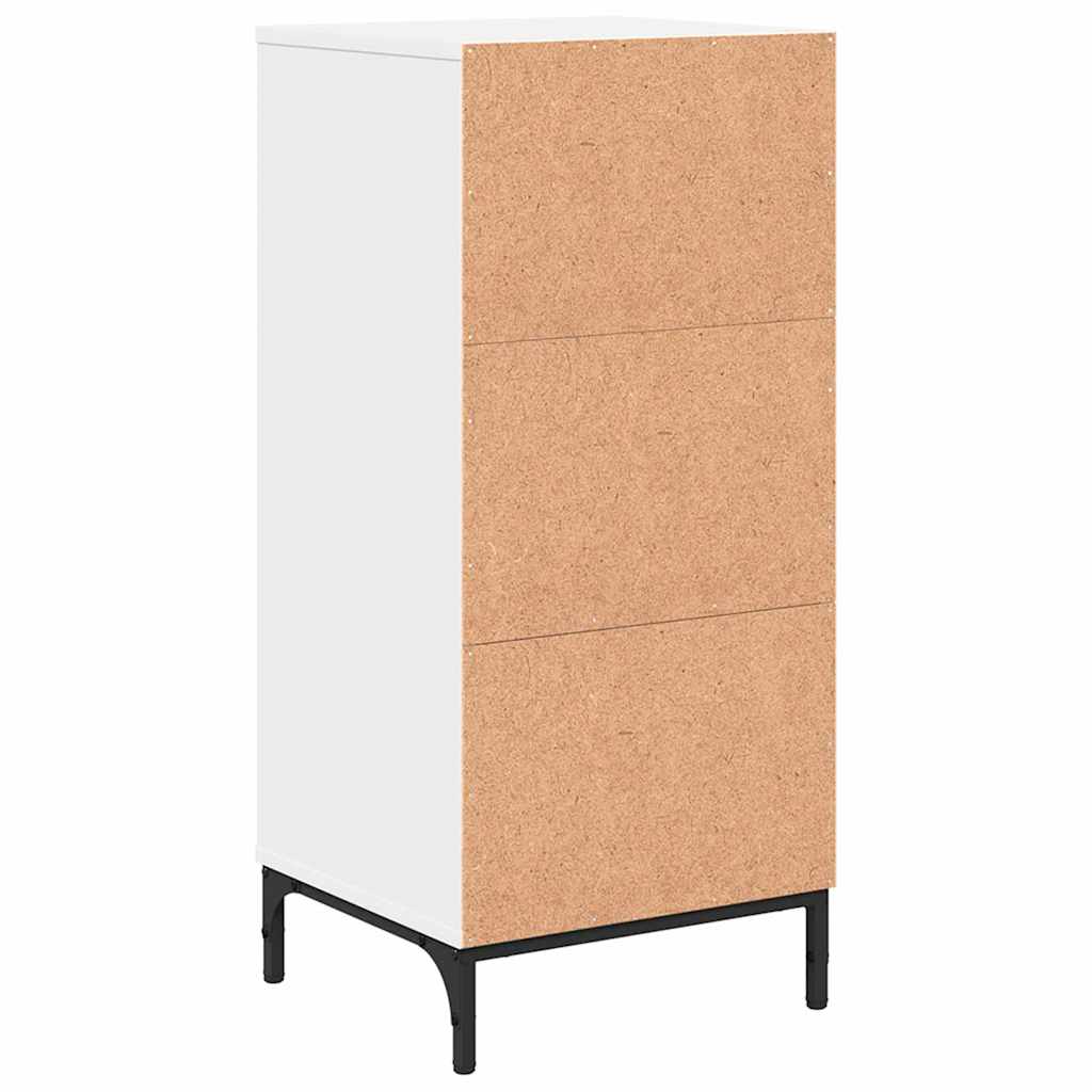 Badezimmerschrank Weiß 39,5 x 36 x 88 cm Holzwerkstoff, Metall