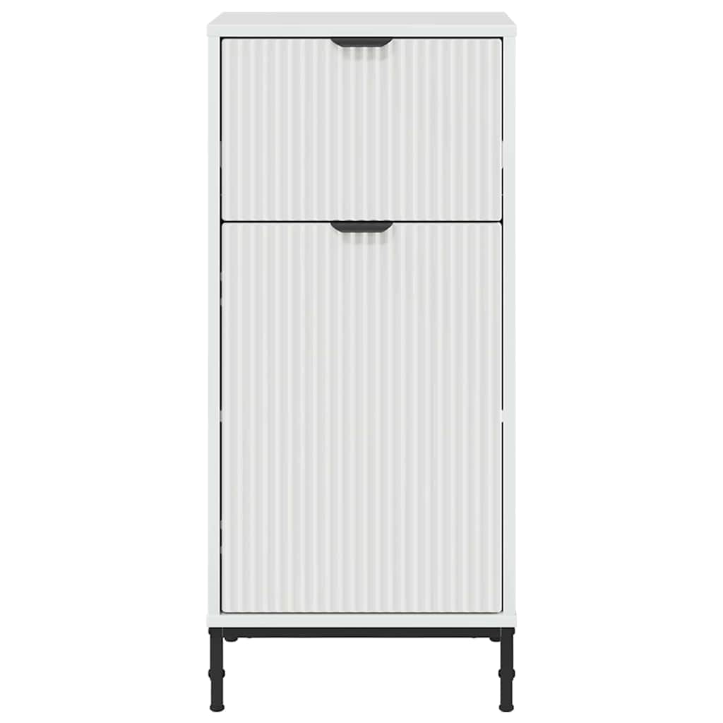Badezimmerschrank Weiß 39,5 x 36 x 88 cm Holzwerkstoff, Metall