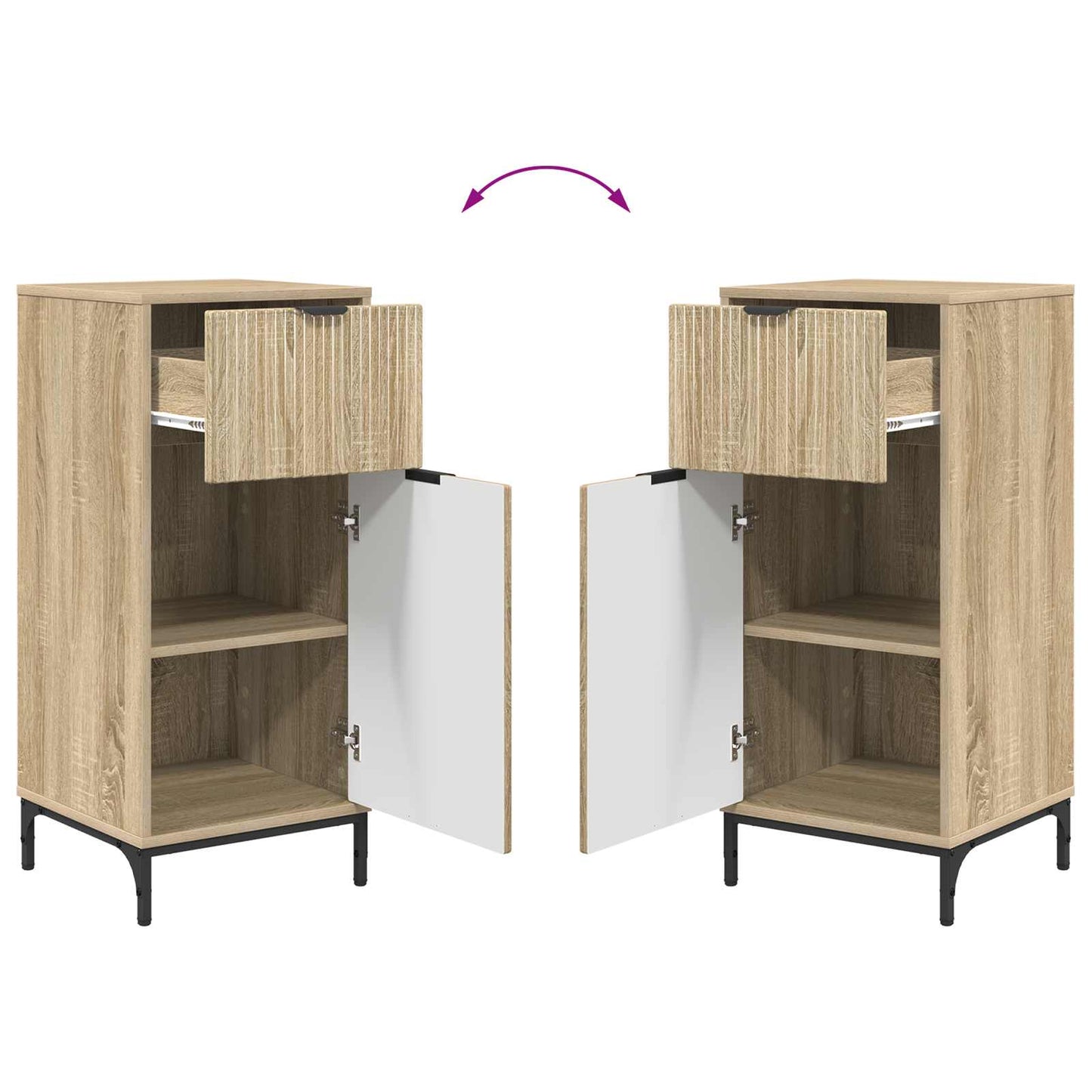 Badezimmerschrank Sonoma-Eiche 39,5 x 36 x 88 cm