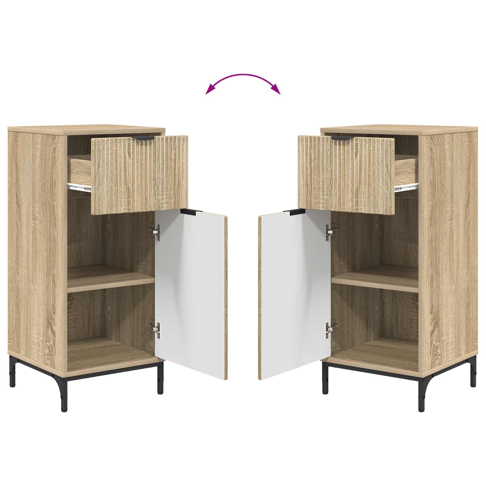 Badezimmerschrank Sonoma-Eiche 39,5 x 36 x 88 cm