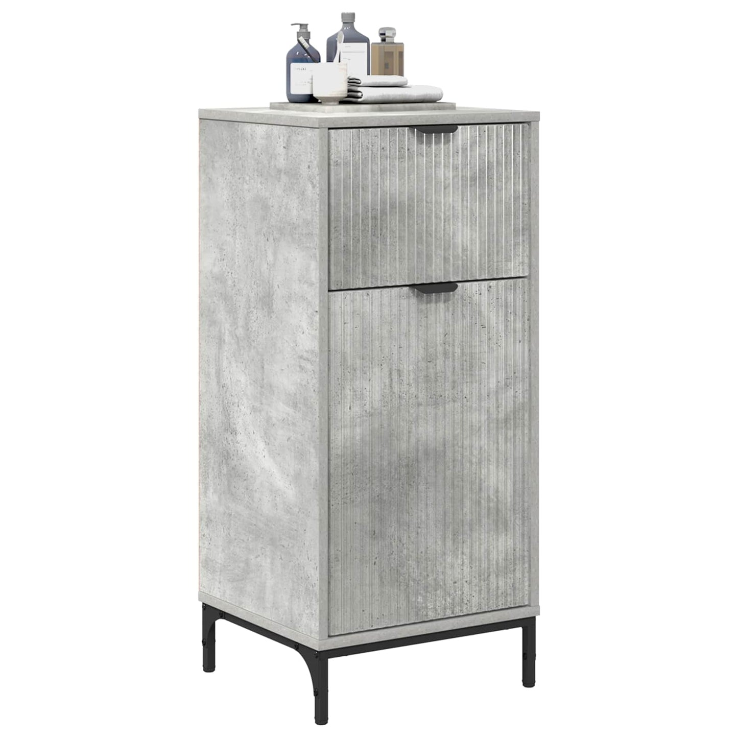 Badezimmerschrank Beton Grau 39,5 x 36 x 88 cm