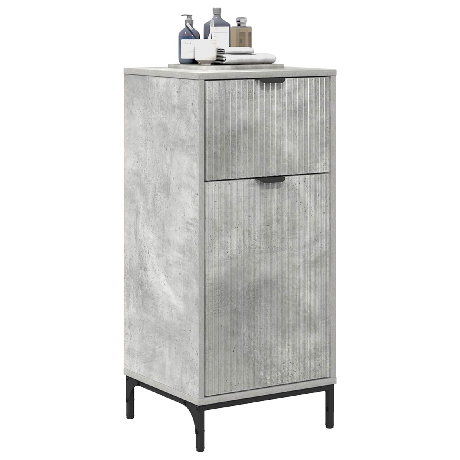 Badezimmerschrank Beton Grau 39,5 x 36 x 88 cm