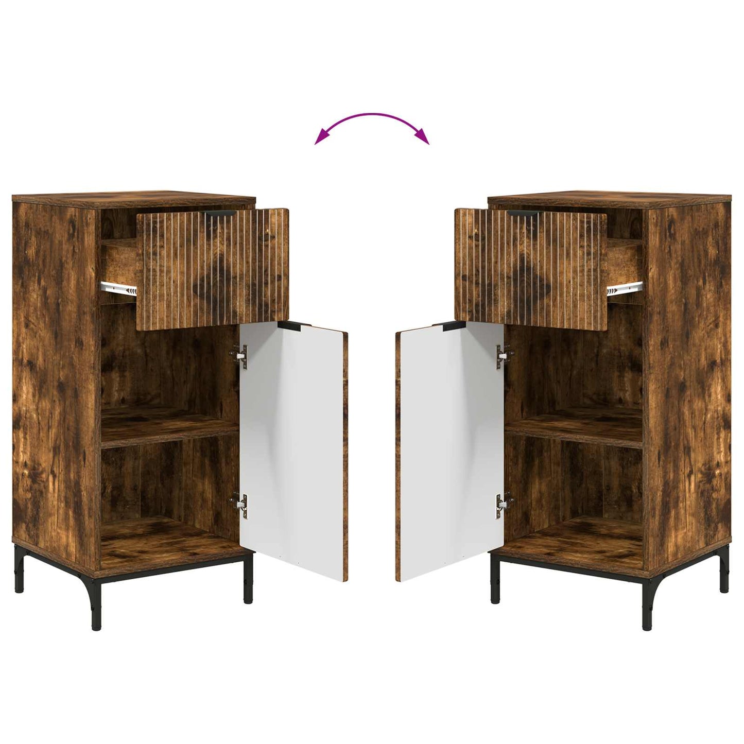 Badezimmerschrank Geräucherte Eiche 39,5 x 36 x 88 cm