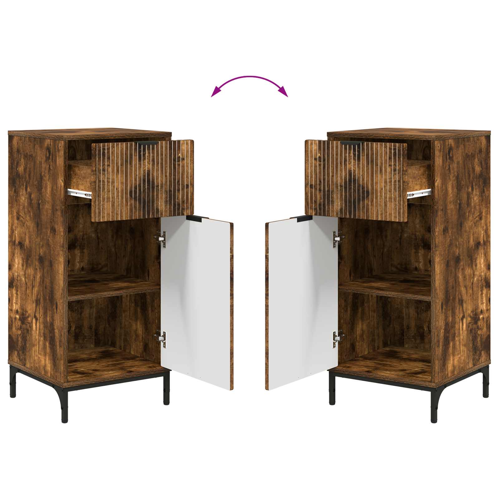 Badezimmerschrank Geräucherte Eiche 39,5 x 36 x 88 cm