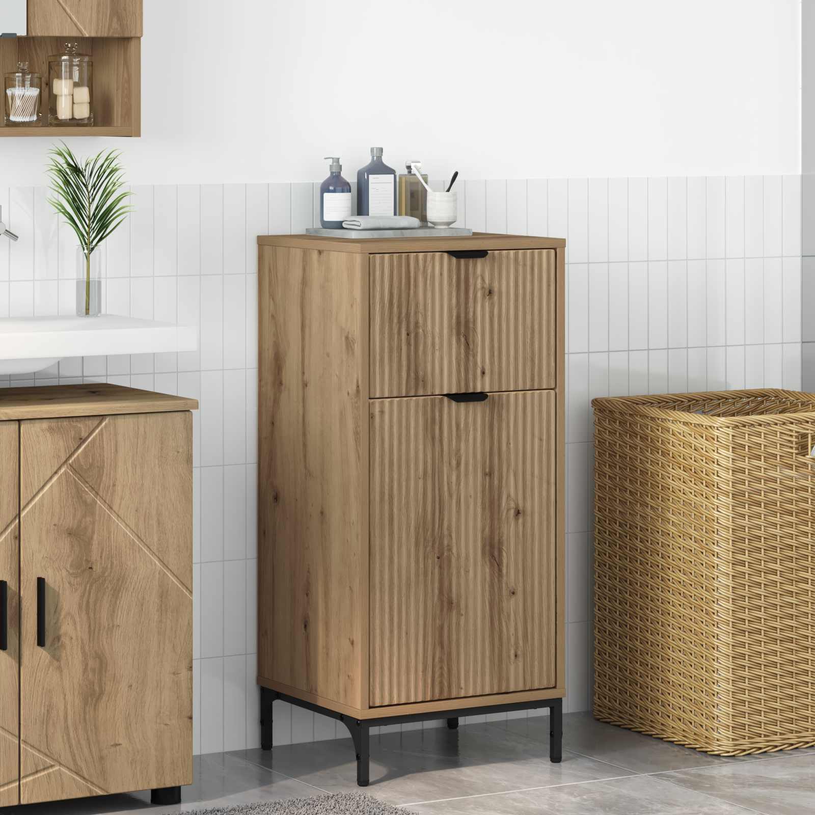Badezimmerschrank Artisan-Eiche 39,5 x 36 x 88 cm
