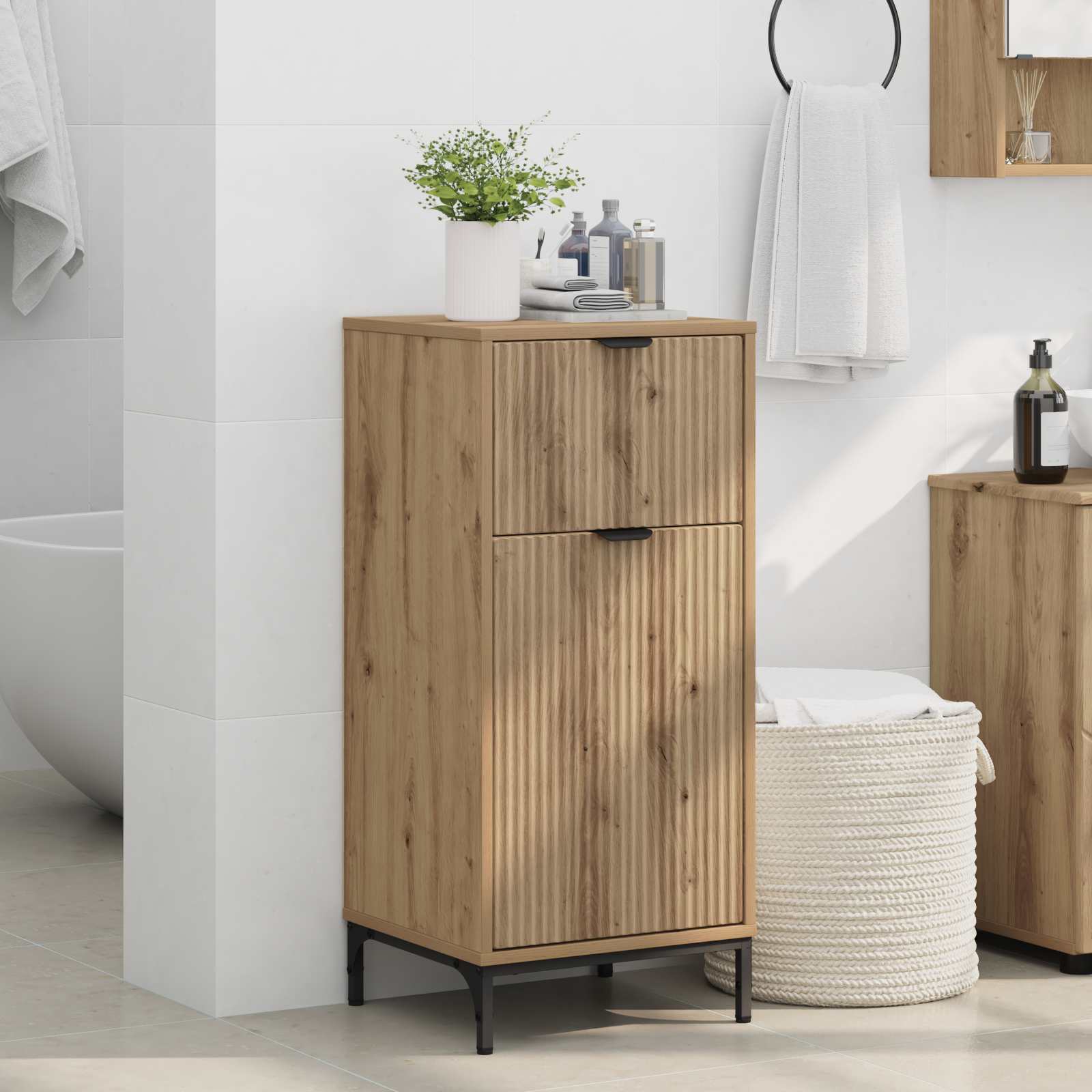 Badezimmerschrank Artisan-Eiche 39,5 x 36 x 88 cm