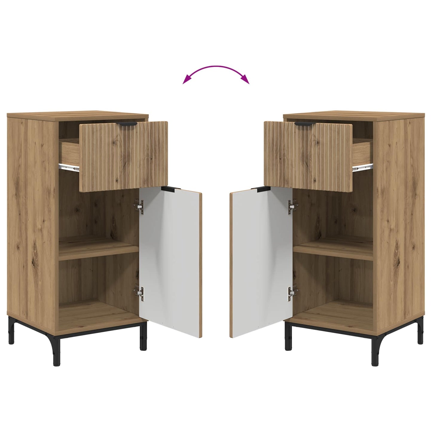 Badezimmerschrank Artisan-Eiche 39,5 x 36 x 88 cm