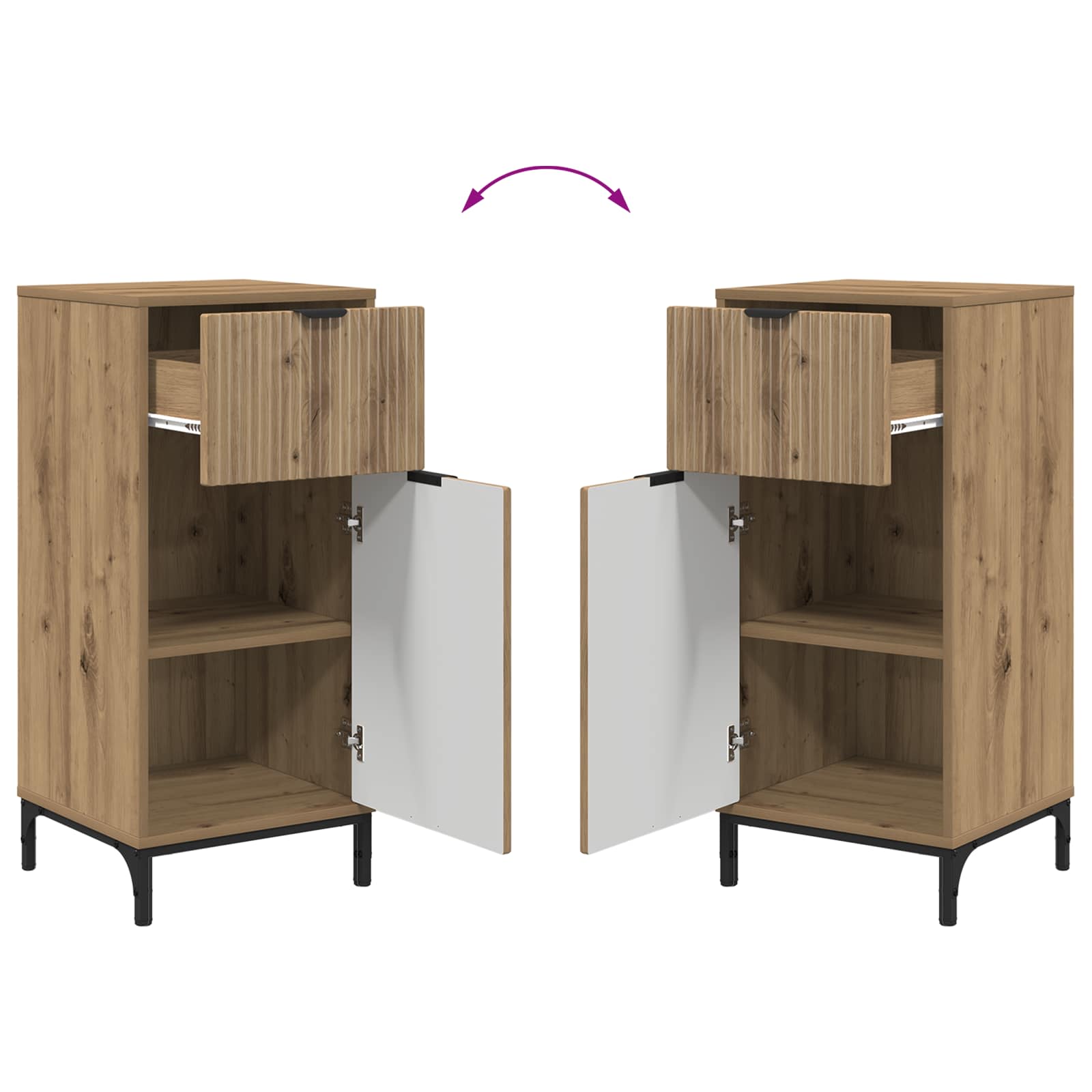 Badezimmerschrank Artisan-Eiche 39,5 x 36 x 88 cm