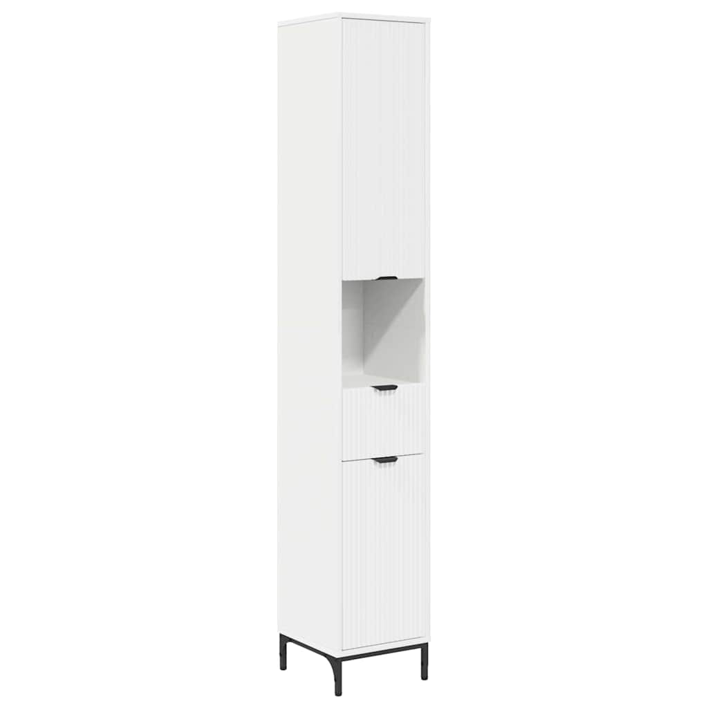 Badezimmerschrank Weiß 31,5 x 33 x 190 cm Holzwerkstoff, Metall