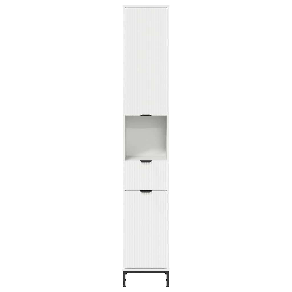 Badezimmerschrank Weiß 31,5 x 33 x 190 cm Holzwerkstoff, Metall