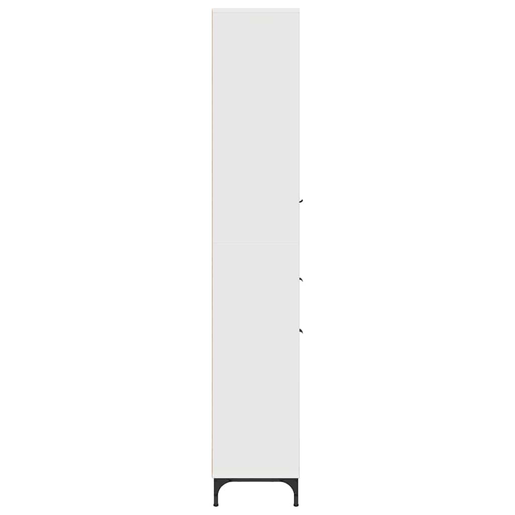 Badezimmerschrank Weiß 31,5 x 33 x 190 cm Holzwerkstoff, Metall