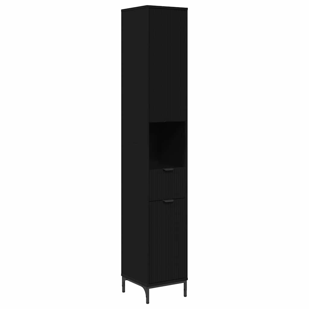 Badezimmerschrank Schwarz 31,5 x 33 x 190 cm