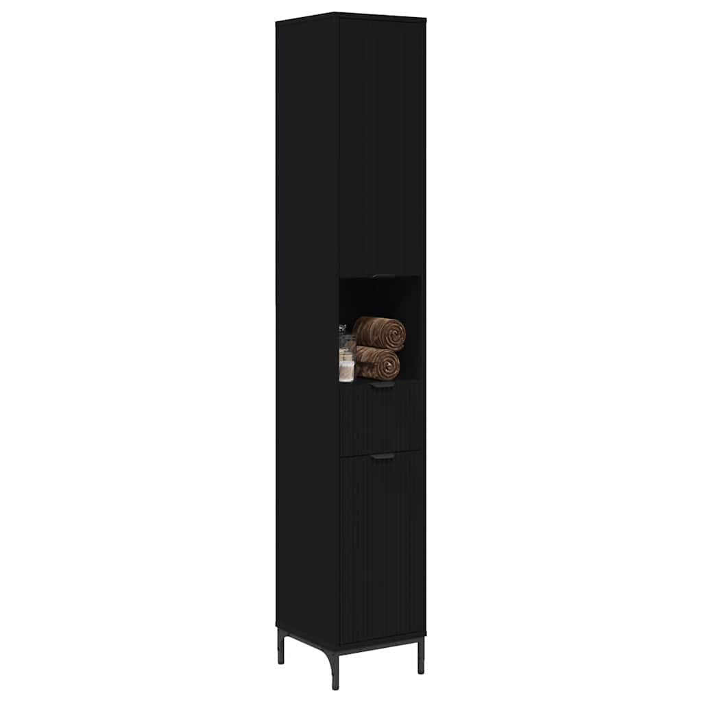 Badezimmerschrank Schwarz 31,5 x 33 x 190 cm
