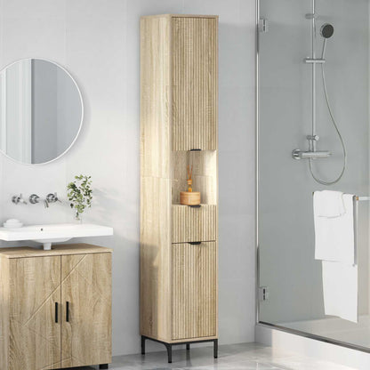 Badezimmerschrank Sonoma-Eiche 31,5 x 33 x 190 cm