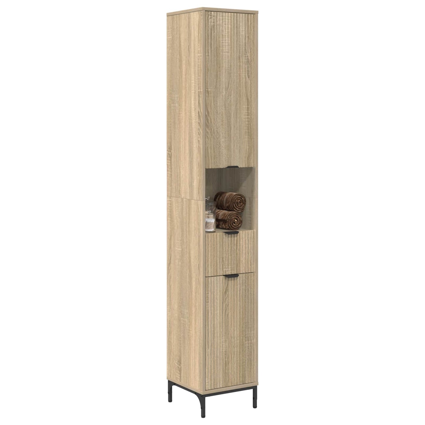 Badezimmerschrank Sonoma-Eiche 31,5 x 33 x 190 cm