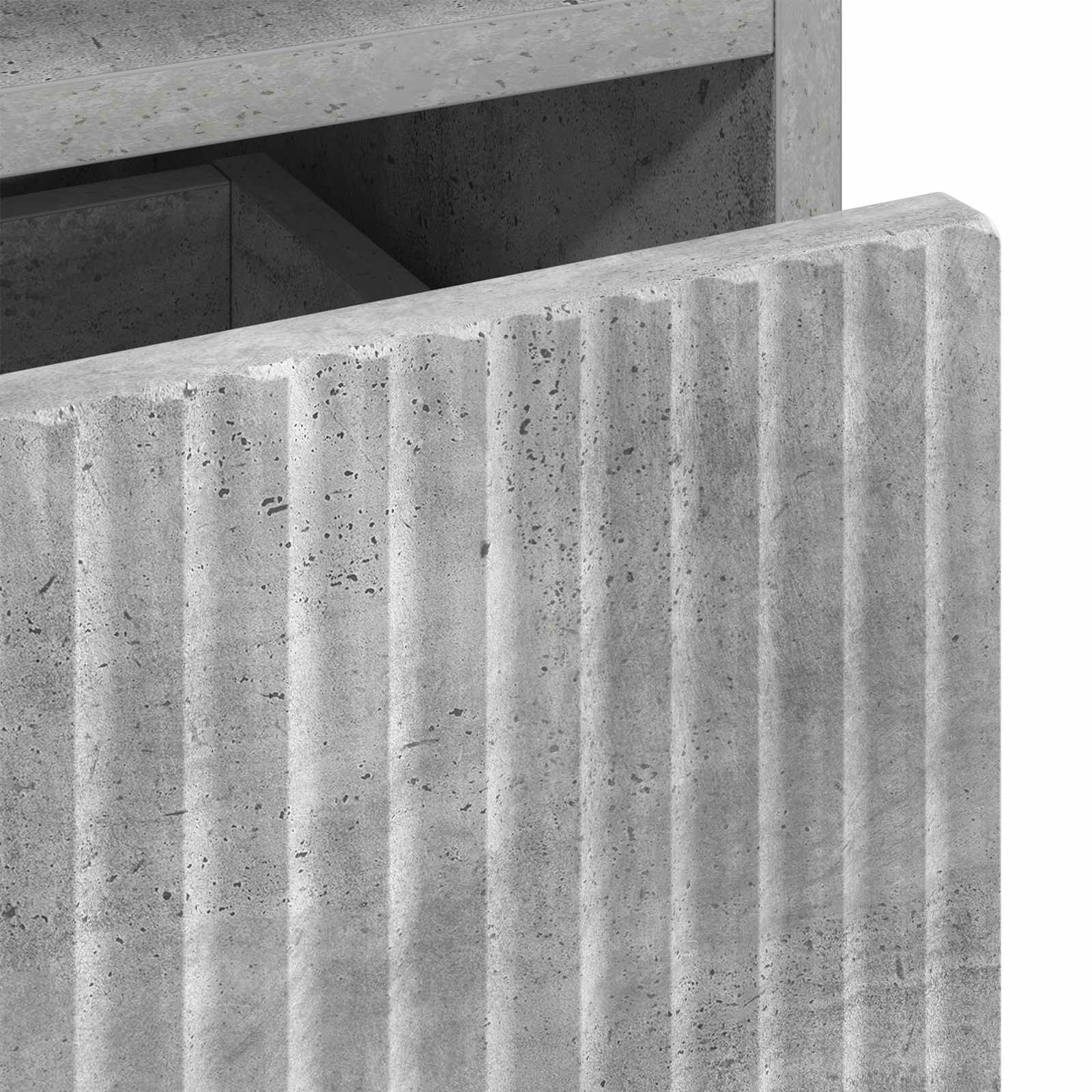 Badezimmerschrank Beton Grau 31,5 x 33 x 190 cm