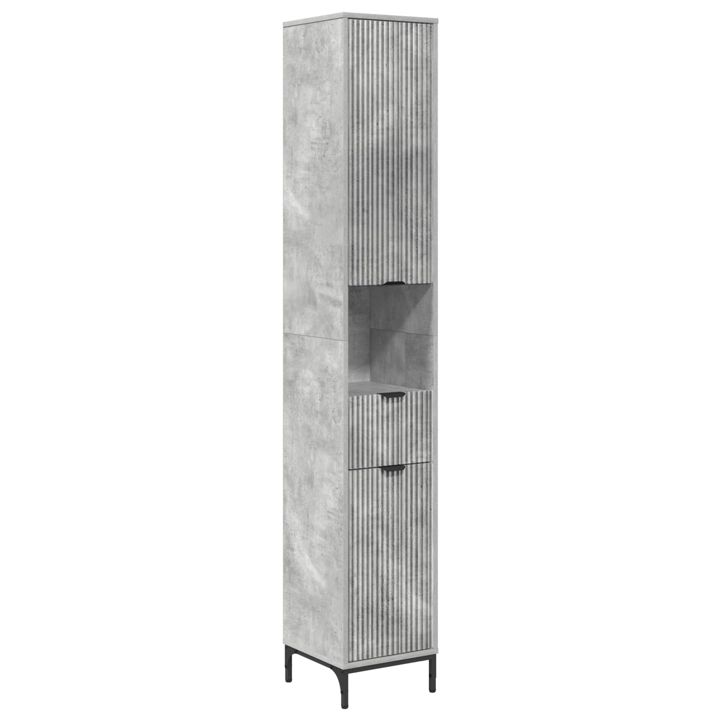Badezimmerschrank Beton Grau 31,5 x 33 x 190 cm