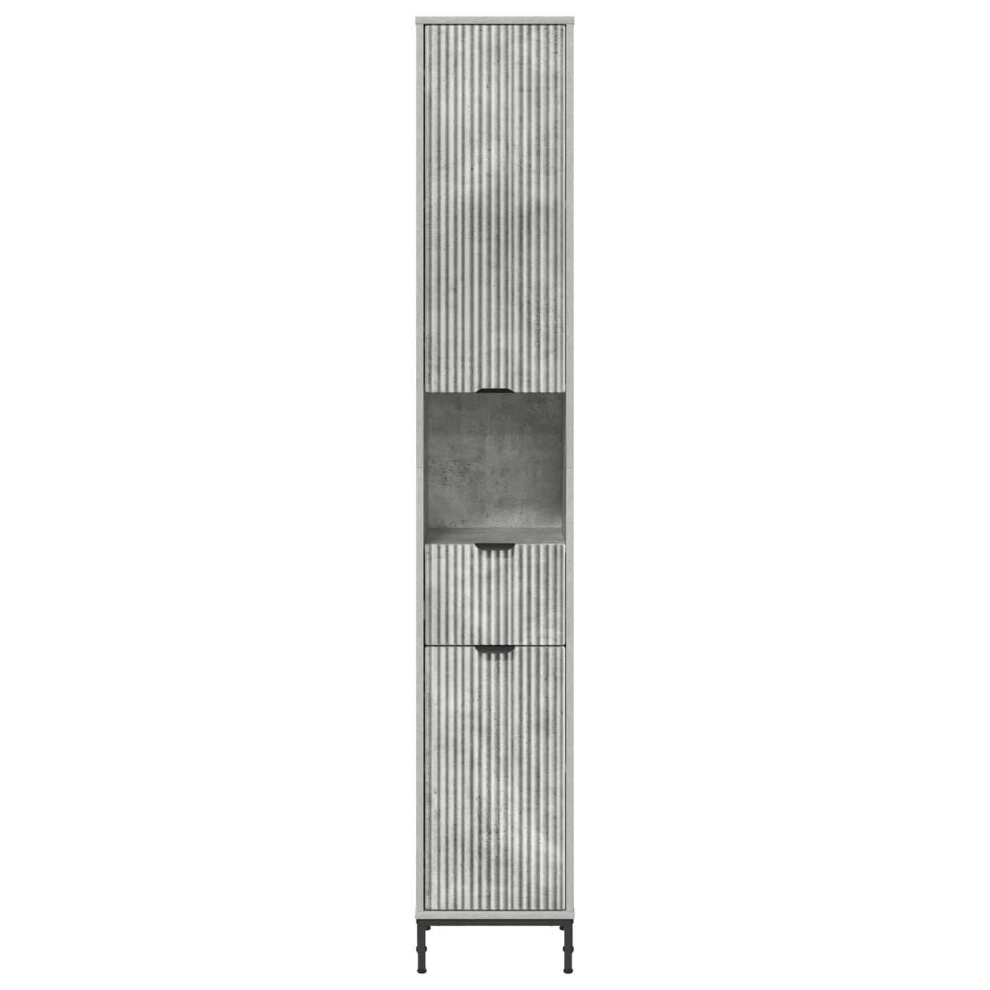 Badezimmerschrank Beton Grau 31,5 x 33 x 190 cm