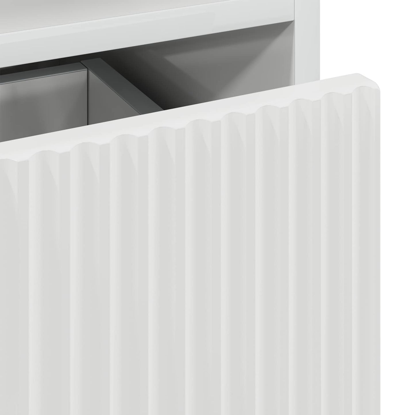Badezimmerschrank Hochglanz Weiß 31,5 x 33 x 190 cm