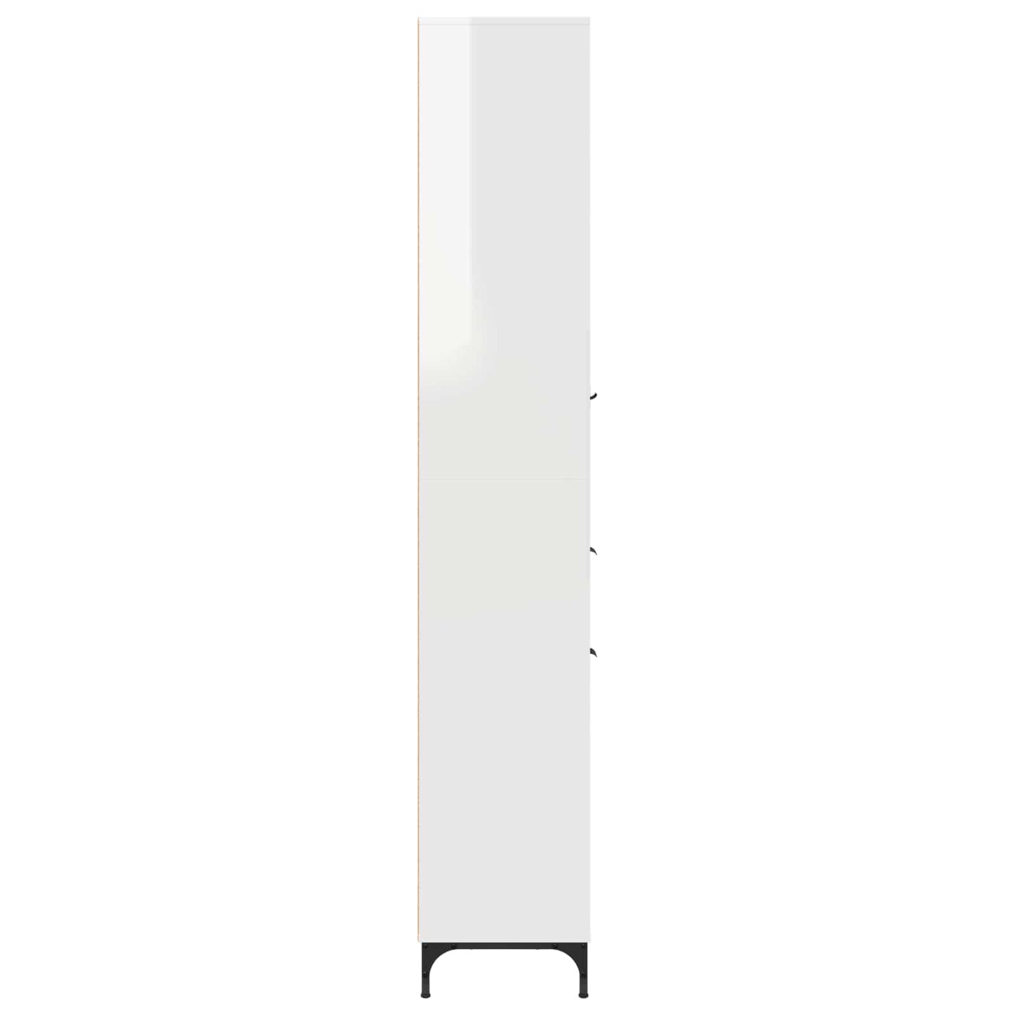Badezimmerschrank Hochglanz Weiß 31,5 x 33 x 190 cm