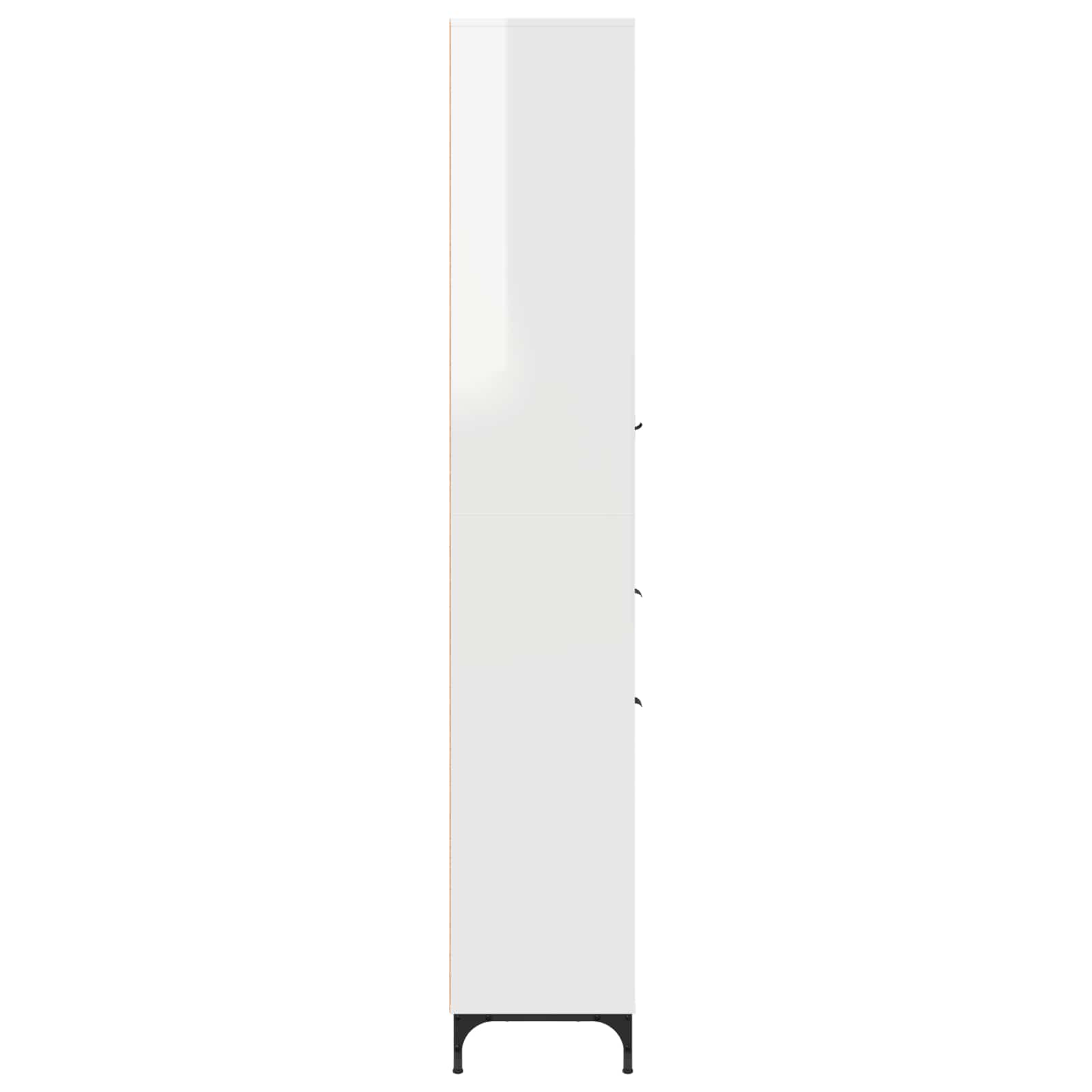 Badezimmerschrank Hochglanz Weiß 31,5 x 33 x 190 cm
