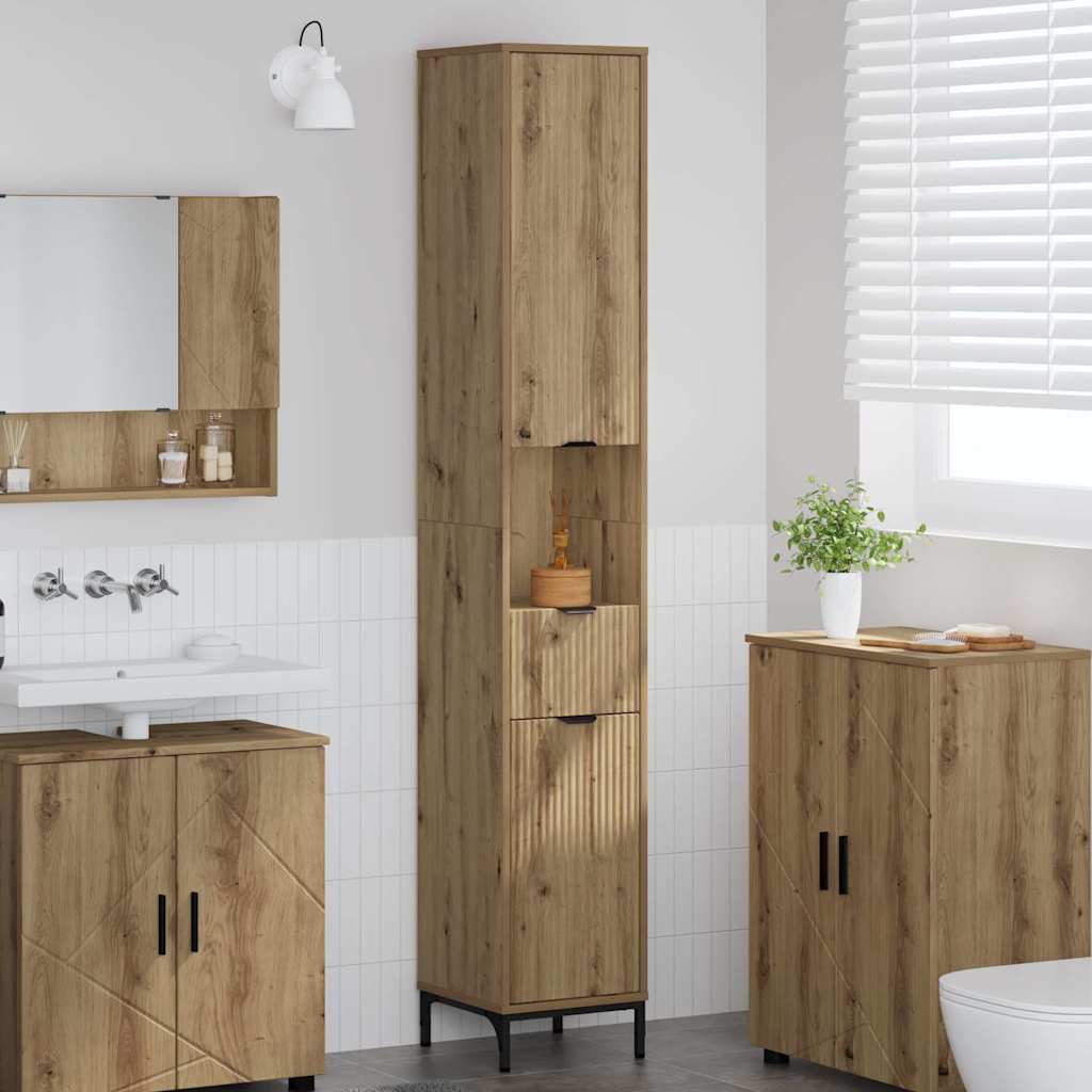 Badezimmerschrank Artisan-Eiche 31,5 x 33 x 190 cm