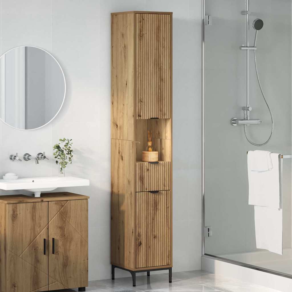 Badezimmerschrank Artisan-Eiche 31,5 x 33 x 190 cm