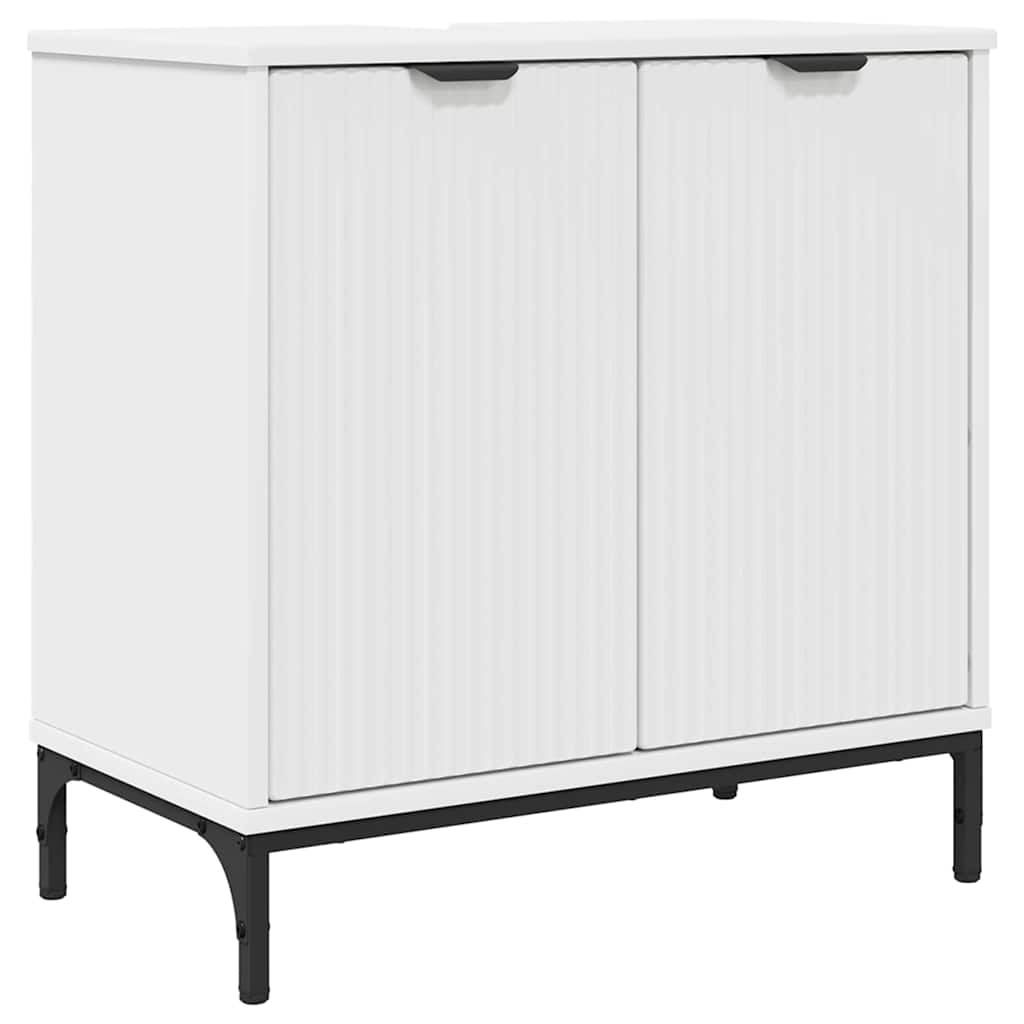 Waschbeckenschrank Weiß 60,5 x 33,5 x 61 cm Holzwerkstoff