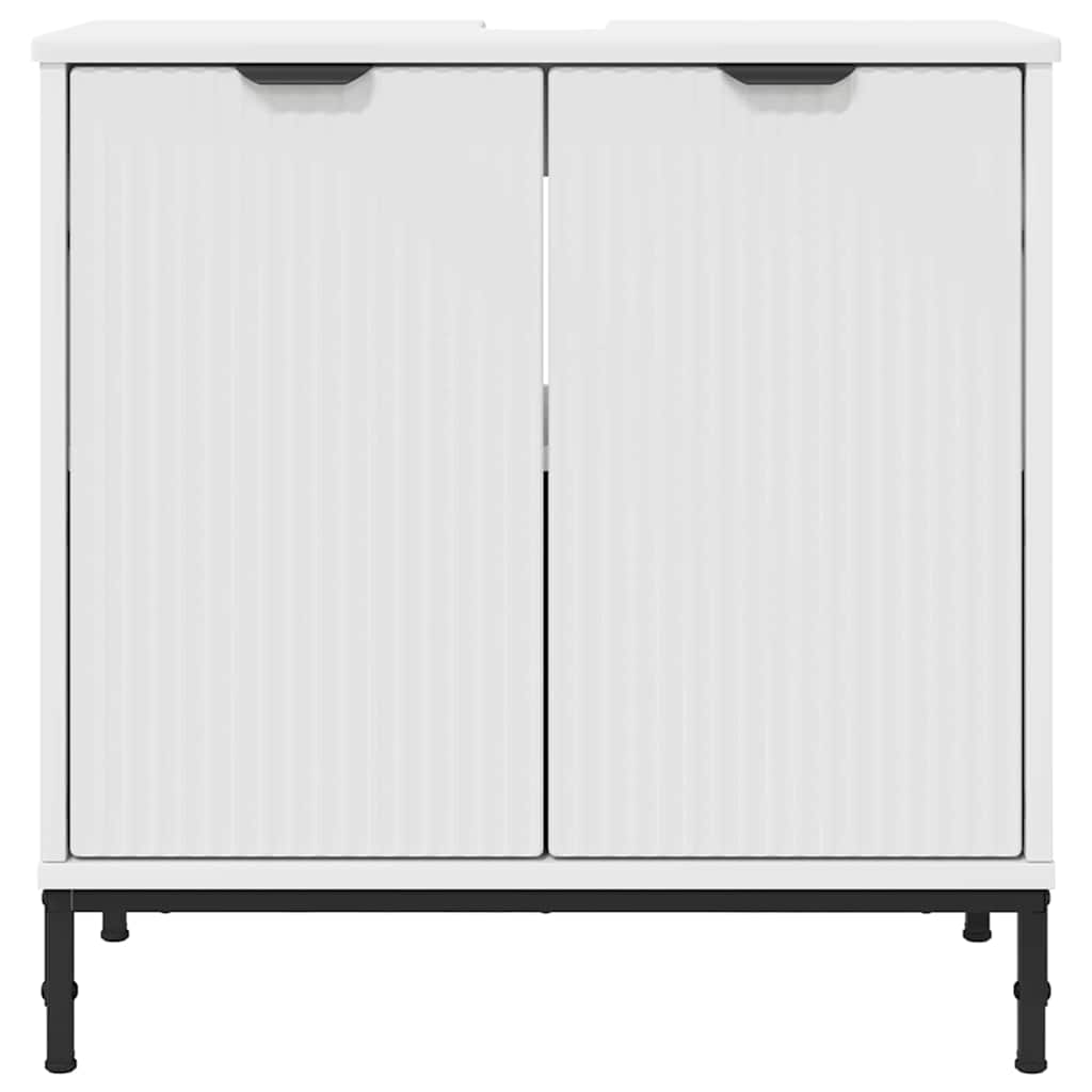 Waschbeckenschrank Weiß 60,5 x 33,5 x 61 cm Holzwerkstoff