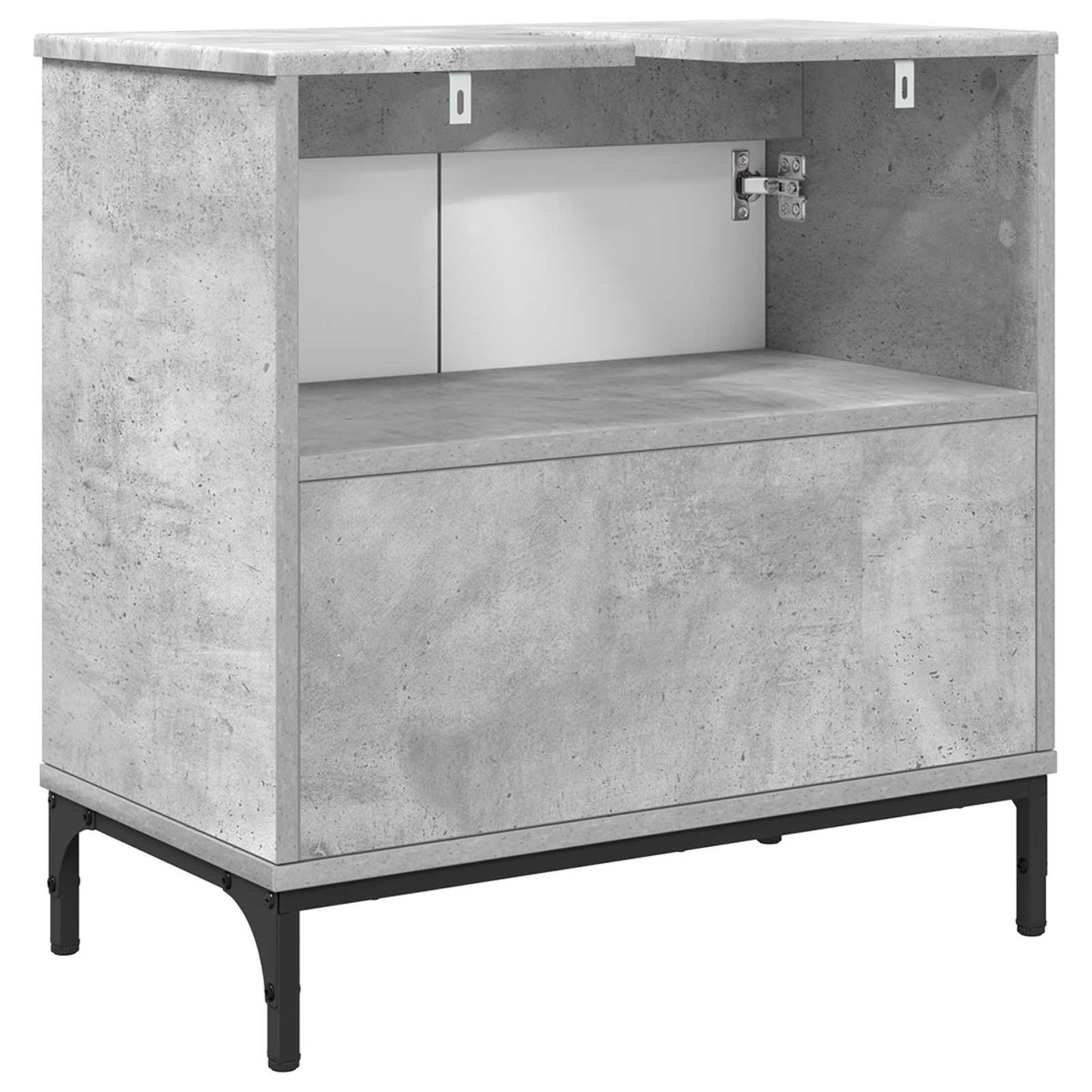 Waschbeckenschrank Beton Grau 60,5 x 33,5 x 61 cm Holzwerkstoff