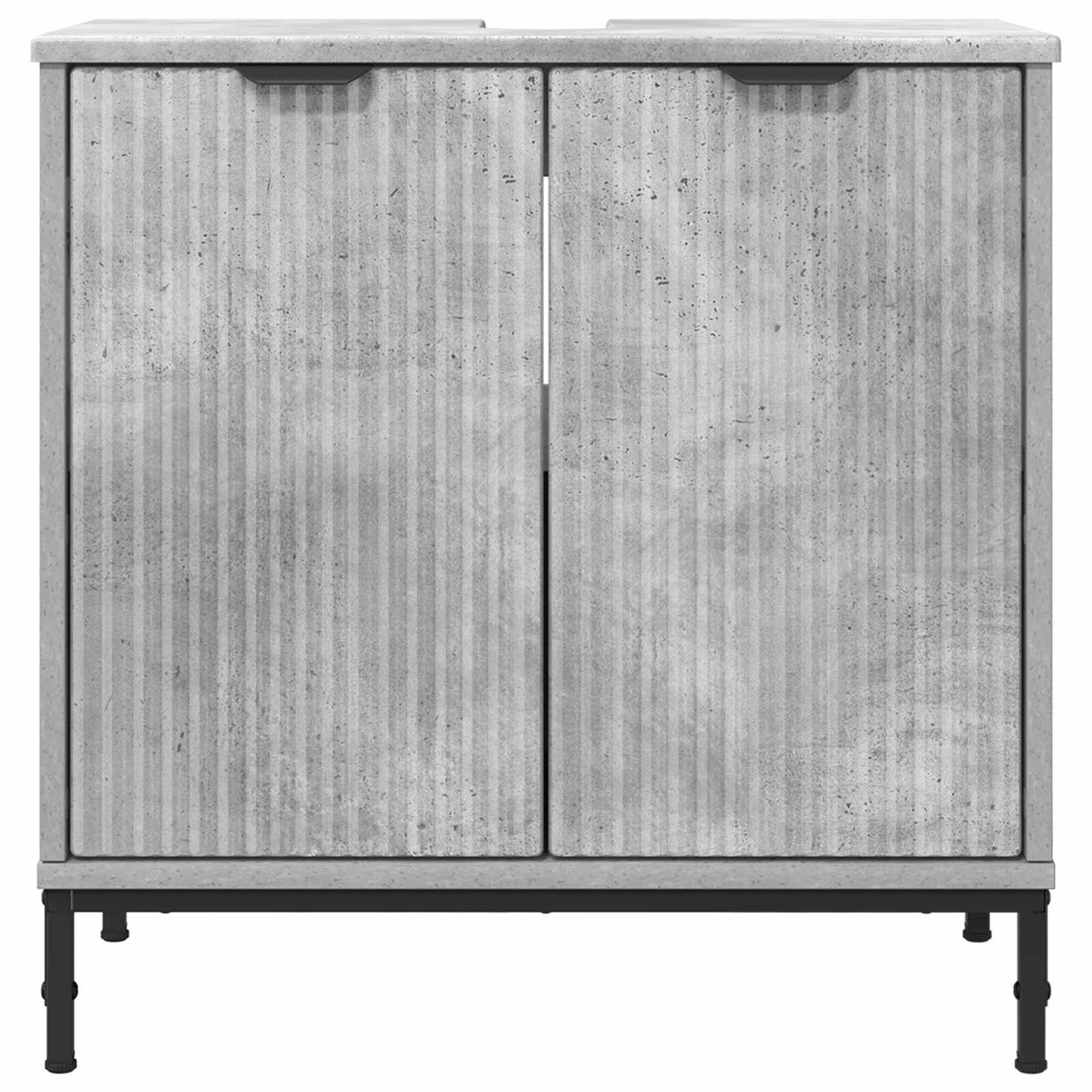 Waschbeckenschrank Beton Grau 60,5 x 33,5 x 61 cm Holzwerkstoff