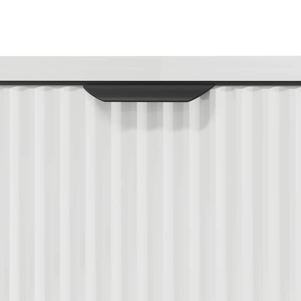 Waschbeckenschrank Hochglanz Weiß 60,5 x 33,5 x 61 cm
