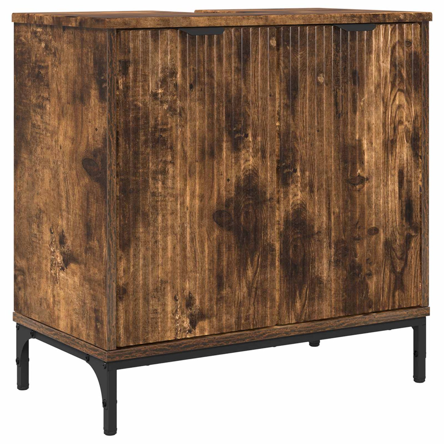 Waschbeckenschrank Geräucherte Eiche 60,5 x 33,5 x 61 cm