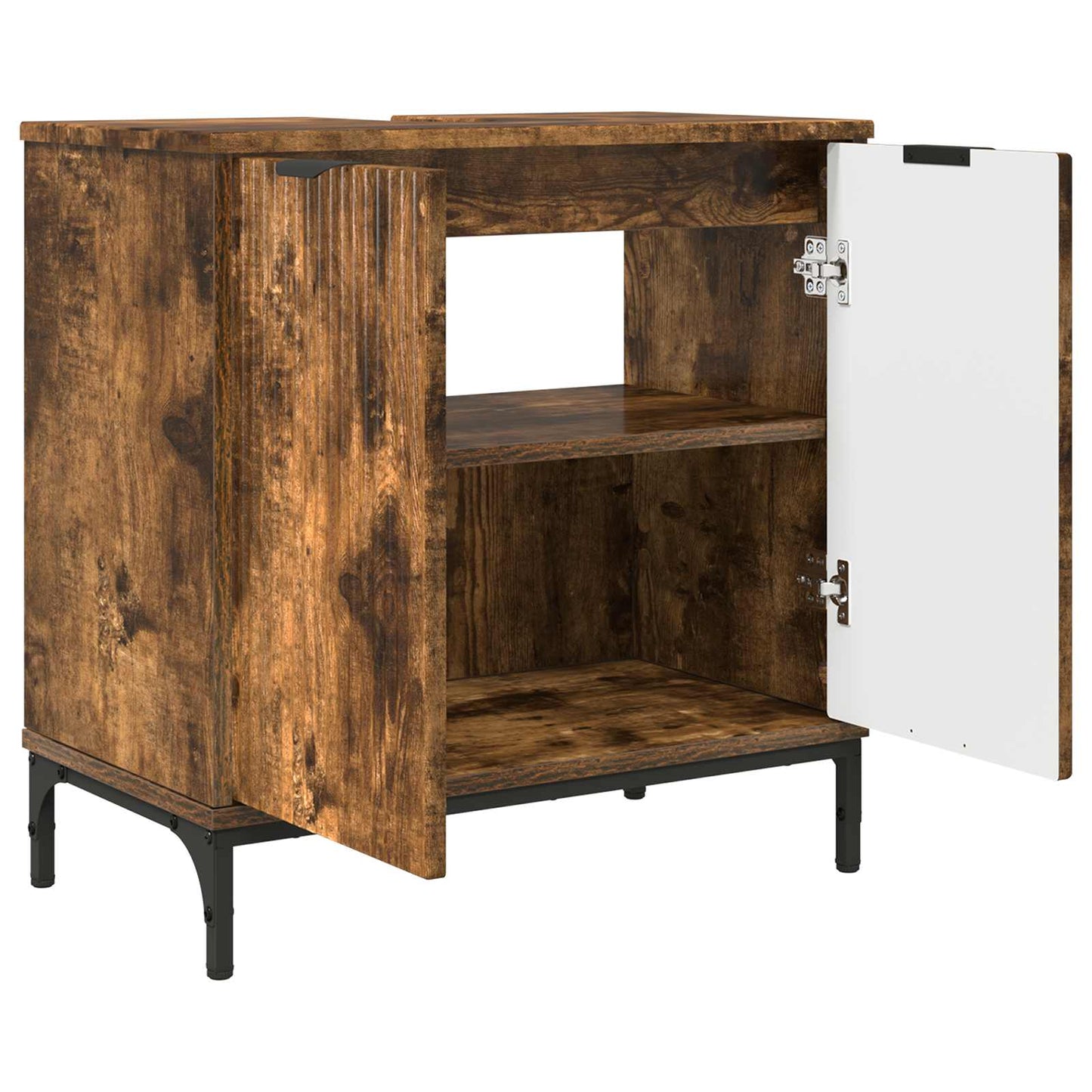 Waschbeckenschrank Geräucherte Eiche 60,5 x 33,5 x 61 cm